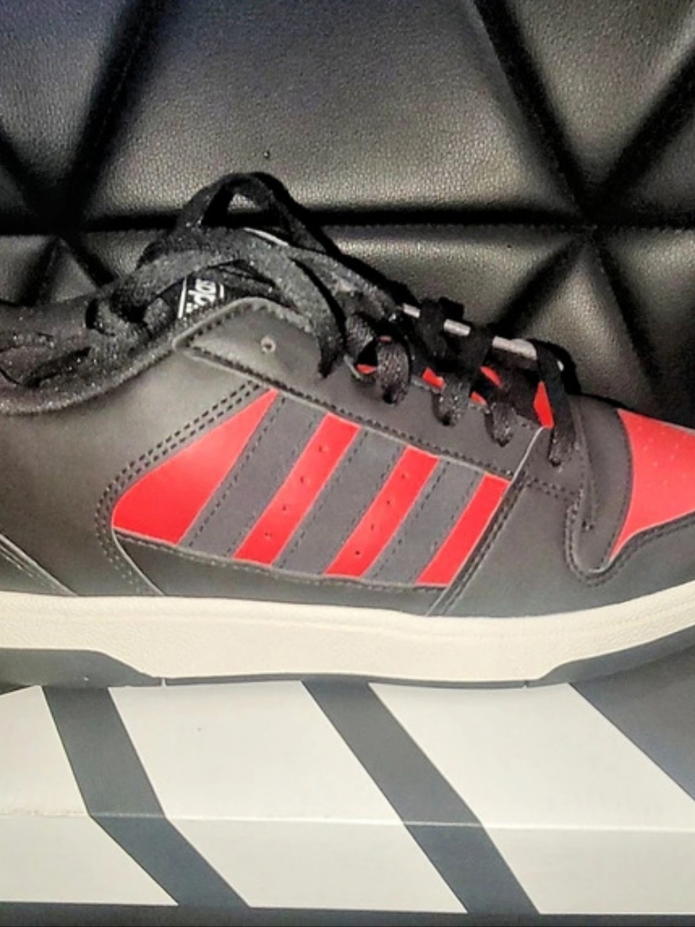 adidas Hoops 3.0 Low Black Red Sneakers